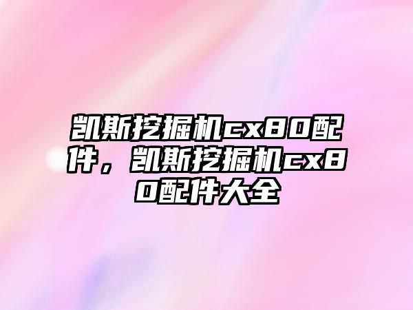 凱斯挖掘機cx80配件，凱斯挖掘機cx80配件大全