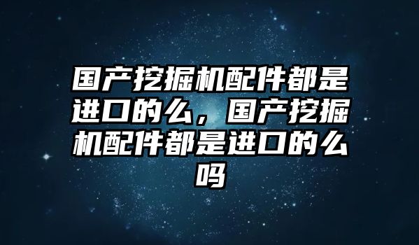 國產(chǎn)挖掘機配件都是進口的么，國產(chǎn)挖掘機配件都是進口的么嗎