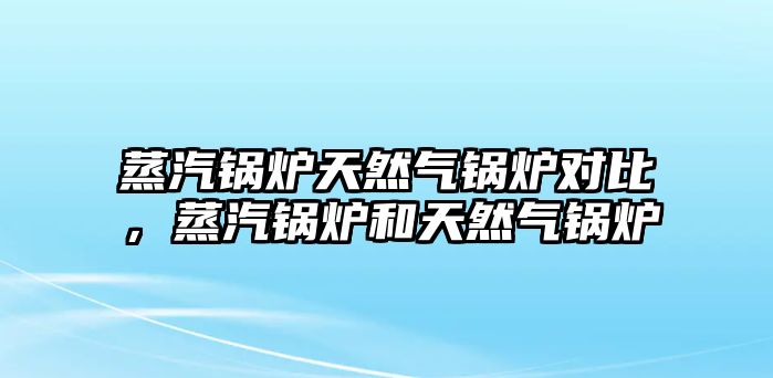 蒸汽鍋爐天然氣鍋爐對比，蒸汽鍋爐和天然氣鍋爐