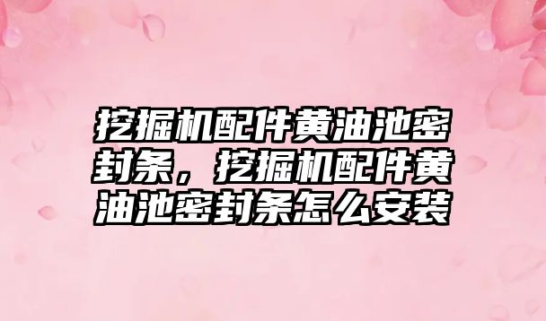 挖掘機配件黃油池密封條，挖掘機配件黃油池密封條怎么安裝