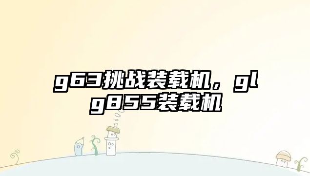 g63挑戰(zhàn)裝載機，glg855裝載機