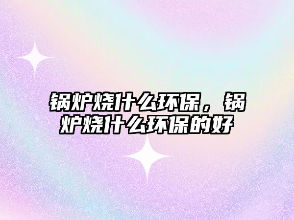 鍋爐燒什么環(huán)保，鍋爐燒什么環(huán)保的好