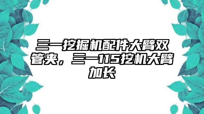 三一挖掘機(jī)配件大臂雙管夾，三一115挖機(jī)大臂加長(zhǎng)