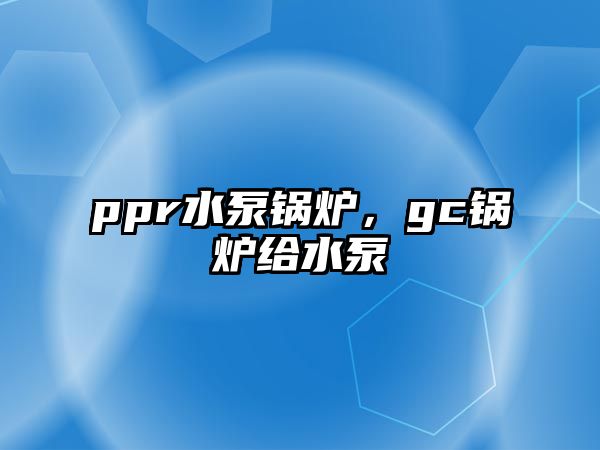 ppr水泵鍋爐，gc鍋爐給水泵