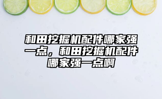 和田挖掘機配件哪家強一點，和田挖掘機配件哪家強一點啊