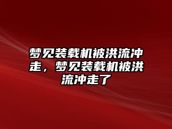 夢見裝載機被洪流沖走，夢見裝載機被洪流沖走了