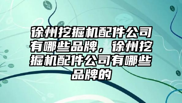 徐州挖掘機配件公司有哪些品牌，徐州挖掘機配件公司有哪些品牌的