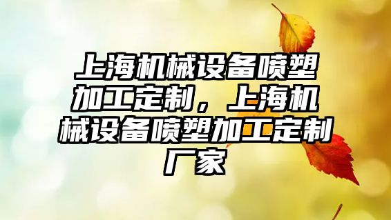 上海機械設(shè)備噴塑加工定制，上海機械設(shè)備噴塑加工定制廠家