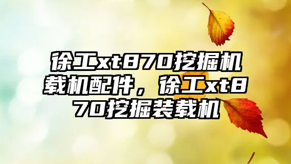 徐工xt870挖掘機載機配件，徐工xt870挖掘裝載機