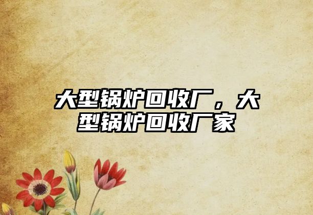 大型鍋爐回收廠，大型鍋爐回收廠家