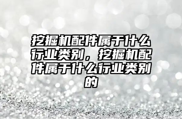 挖掘機配件屬于什么行業(yè)類別，挖掘機配件屬于什么行業(yè)類別的