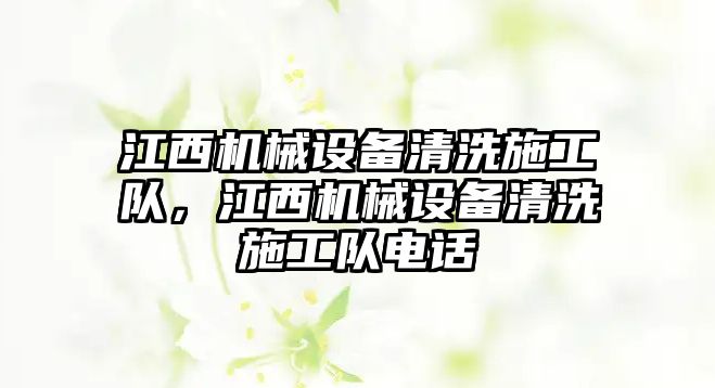 江西機械設備清洗施工隊，江西機械設備清洗施工隊電話