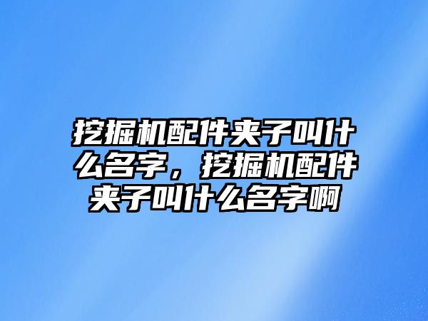 挖掘機配件夾子叫什么名字，挖掘機配件夾子叫什么名字啊