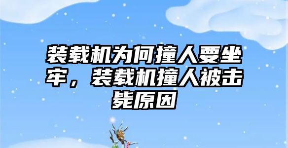 裝載機為何撞人要坐牢，裝載機撞人被擊斃原因