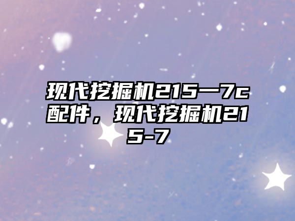 現(xiàn)代挖掘機215一7c配件，現(xiàn)代挖掘機215-7