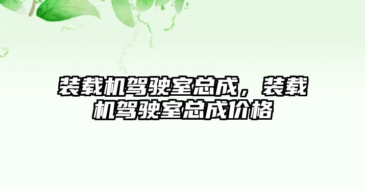 裝載機駕駛室總成，裝載機駕駛室總成價格