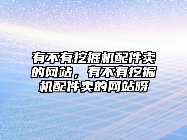 有不有挖掘機(jī)配件賣的網(wǎng)站，有不有挖掘機(jī)配件賣的網(wǎng)站呀