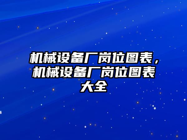 機(jī)械設(shè)備廠崗位圖表，機(jī)械設(shè)備廠崗位圖表大全