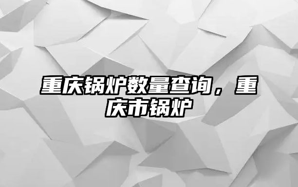 重慶鍋爐數(shù)量查詢，重慶市鍋爐