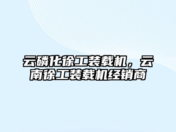 云磷化徐工裝載機，云南徐工裝載機經(jīng)銷商