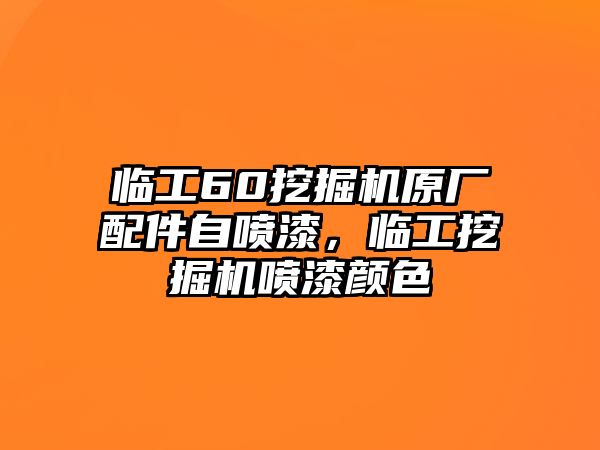 臨工60挖掘機原廠配件自噴漆，臨工挖掘機噴漆顏色