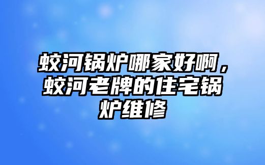 蛟河鍋爐哪家好啊，蛟河老牌的住宅鍋爐維修