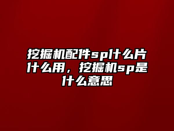 挖掘機(jī)配件sp什么片什么用，挖掘機(jī)sp是什么意思