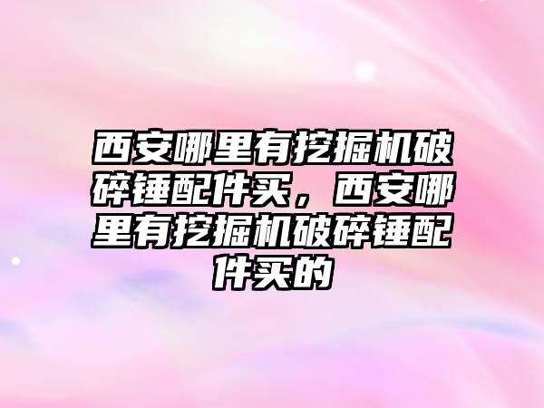 西安哪里有挖掘機(jī)破碎錘配件買，西安哪里有挖掘機(jī)破碎錘配件買的