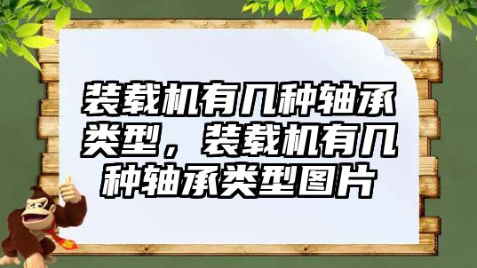 裝載機有幾種軸承類型，裝載機有幾種軸承類型圖片