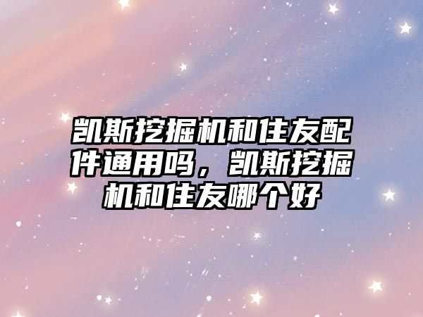 凱斯挖掘機和住友配件通用嗎，凱斯挖掘機和住友哪個好