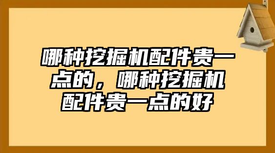 哪種挖掘機配件貴一點的，哪種挖掘機配件貴一點的好