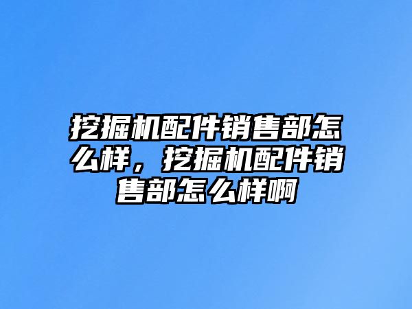 挖掘機配件銷售部怎么樣，挖掘機配件銷售部怎么樣啊