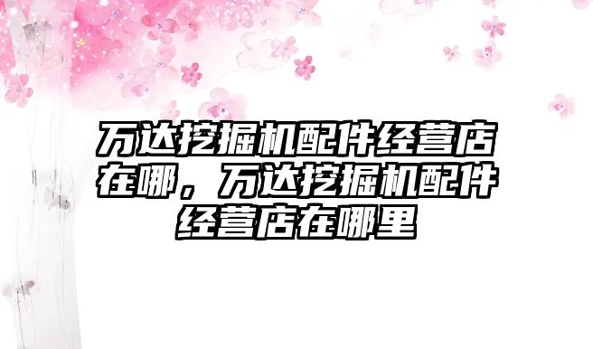 萬達(dá)挖掘機(jī)配件經(jīng)營店在哪，萬達(dá)挖掘機(jī)配件經(jīng)營店在哪里