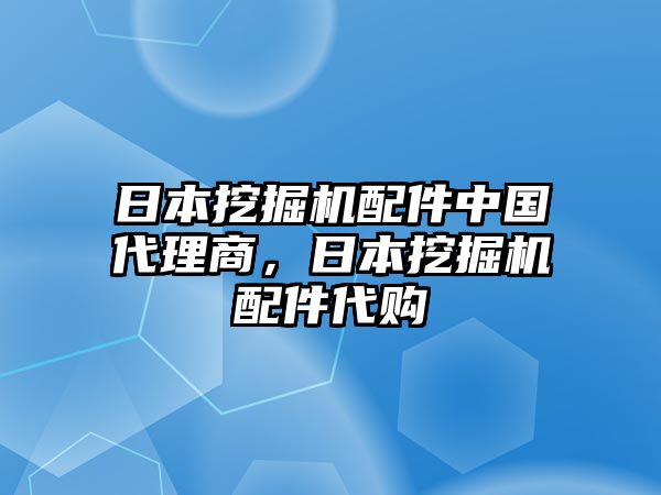 日本挖掘機配件中國代理商，日本挖掘機配件代購