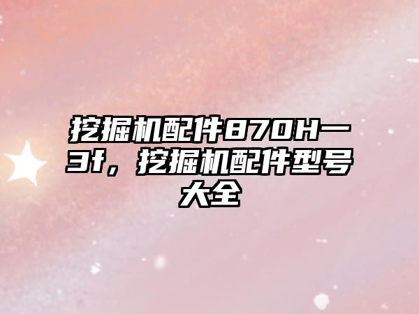 挖掘機配件870H一3f，挖掘機配件型號大全