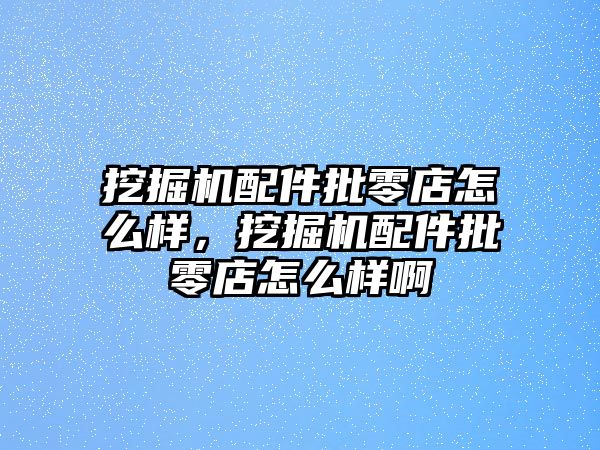 挖掘機配件批零店怎么樣，挖掘機配件批零店怎么樣啊