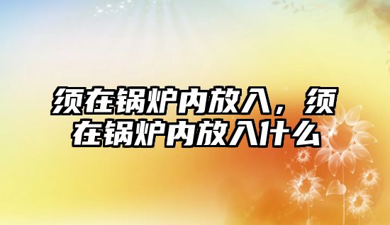 須在鍋爐內(nèi)放入，須在鍋爐內(nèi)放入什么