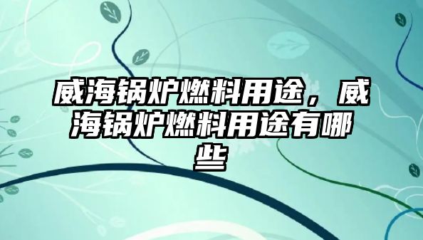 威海鍋爐燃料用途，威海鍋爐燃料用途有哪些