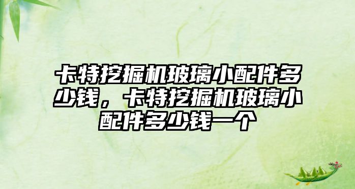 卡特挖掘機玻璃小配件多少錢，卡特挖掘機玻璃小配件多少錢一個