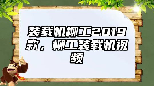 裝載機柳工2019款，柳工裝載機視頻