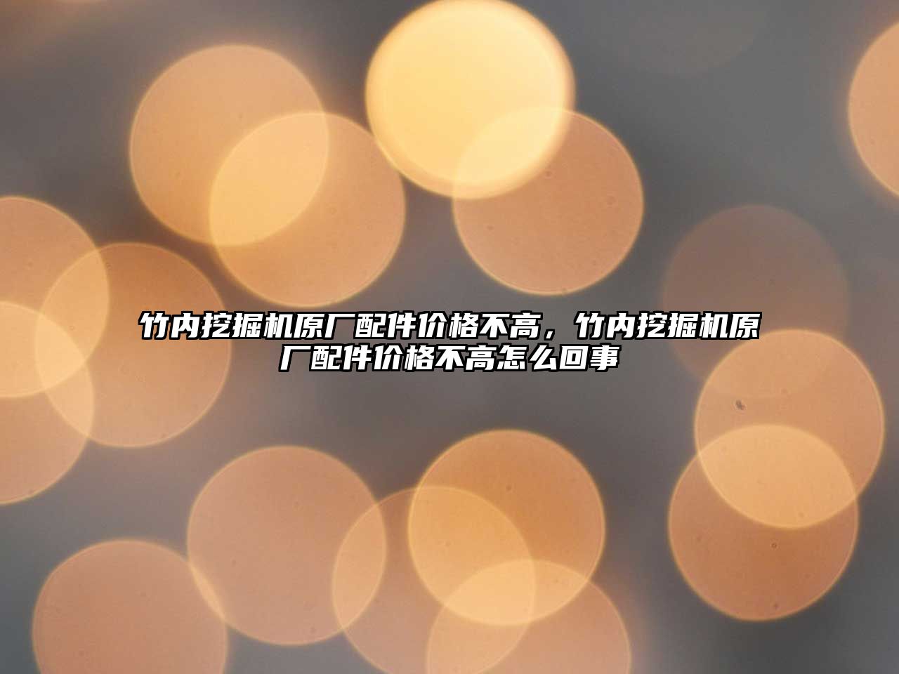 竹內挖掘機原廠配件價格不高，竹內挖掘機原廠配件價格不高怎么回事