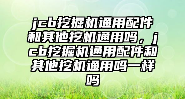 jcb挖掘機通用配件和其他挖機通用嗎，jcb挖掘機通用配件和其他挖機通用嗎一樣嗎