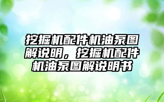 挖掘機配件機油泵圖解說明，挖掘機配件機油泵圖解說明書