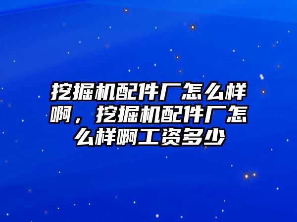 挖掘機配件廠怎么樣啊，挖掘機配件廠怎么樣啊工資多少