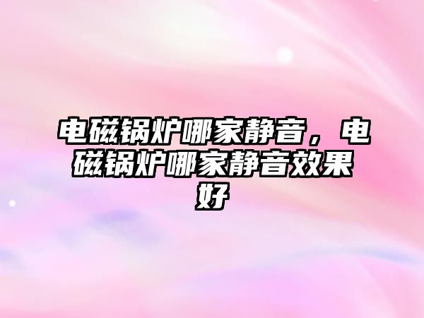 電磁鍋爐哪家靜音，電磁鍋爐哪家靜音效果好