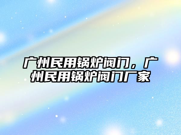 廣州民用鍋爐閥門，廣州民用鍋爐閥門廠家