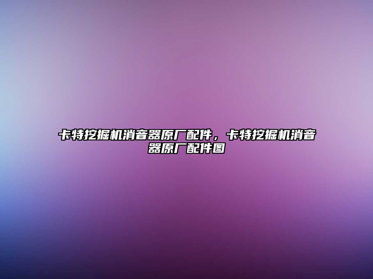 卡特挖掘機消音器原廠配件，卡特挖掘機消音器原廠配件圖