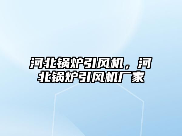 河北鍋爐引風機，河北鍋爐引風機廠家