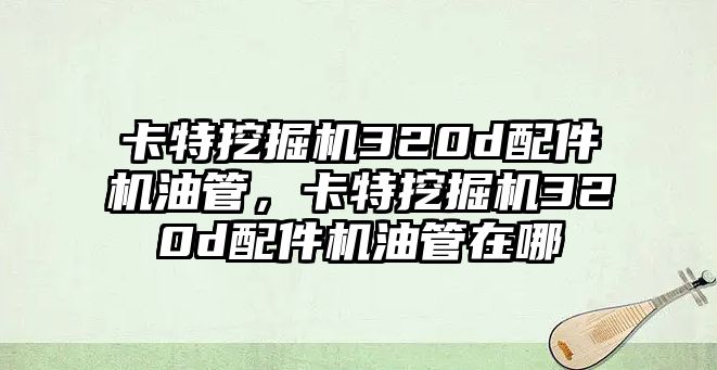 卡特挖掘機320d配件機油管，卡特挖掘機320d配件機油管在哪