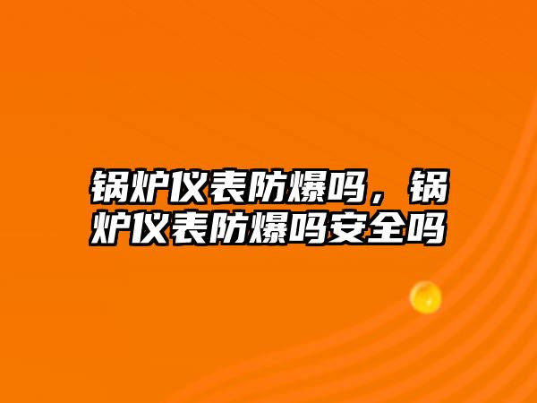 鍋爐儀表防爆嗎，鍋爐儀表防爆嗎安全嗎